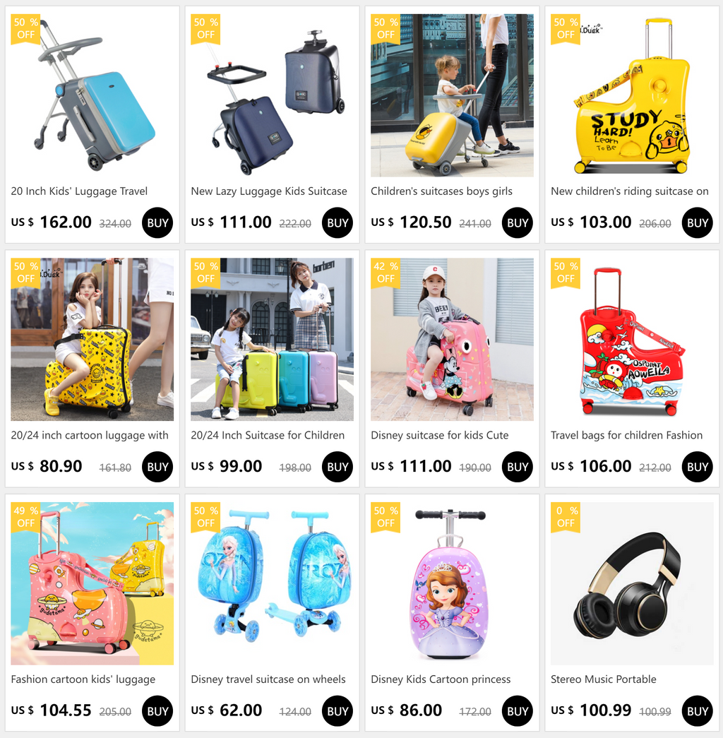 New children's riding suitcase on wheels kids cartoon trolley case travel suitcases can sit and ride horse rolling luggage gifts