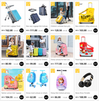New children's riding suitcase on wheels kids cartoon trolley case travel suitcases can sit and ride horse rolling luggage gifts