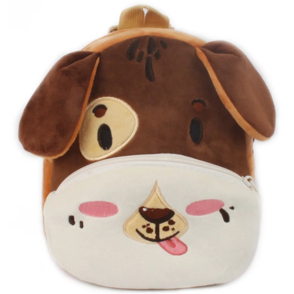 Kawaii 3D Cartoon Animal Kids Backpack Plush Mini Kindergarten Schoolbag Soft Stuffed Travel Backpack Birthday Gift