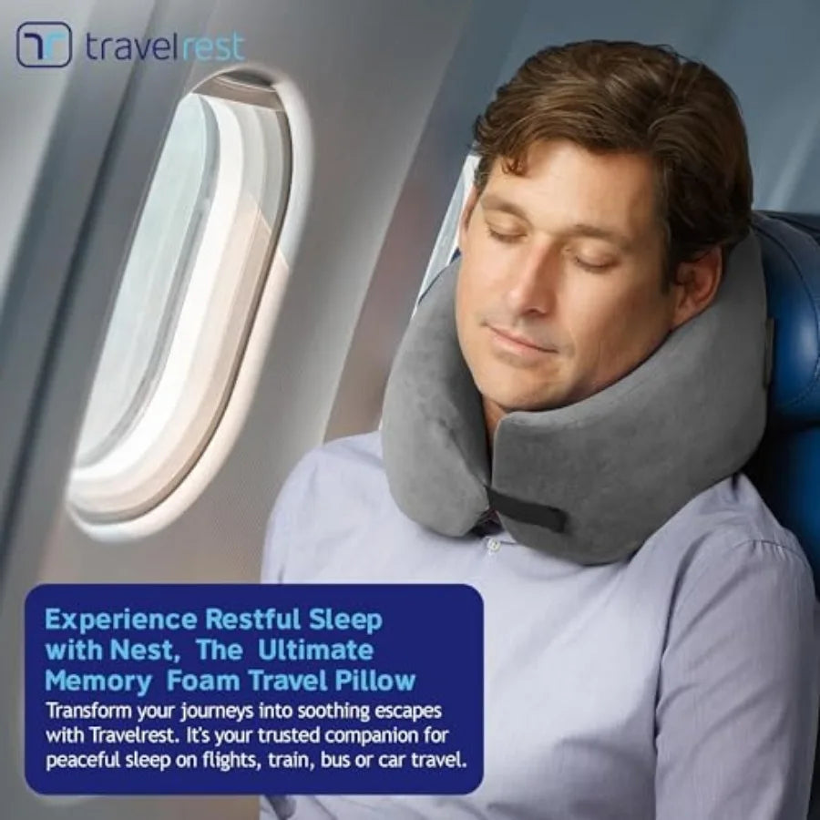 Compact Memory Foam Travel Pillow