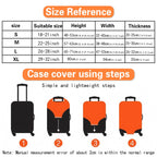 Luggage Cover Suitcase Protector Crack Bear Travel Thicken Elasticity Dust Cover Anti-scratch Protective Case 18-32 Inch Trolley