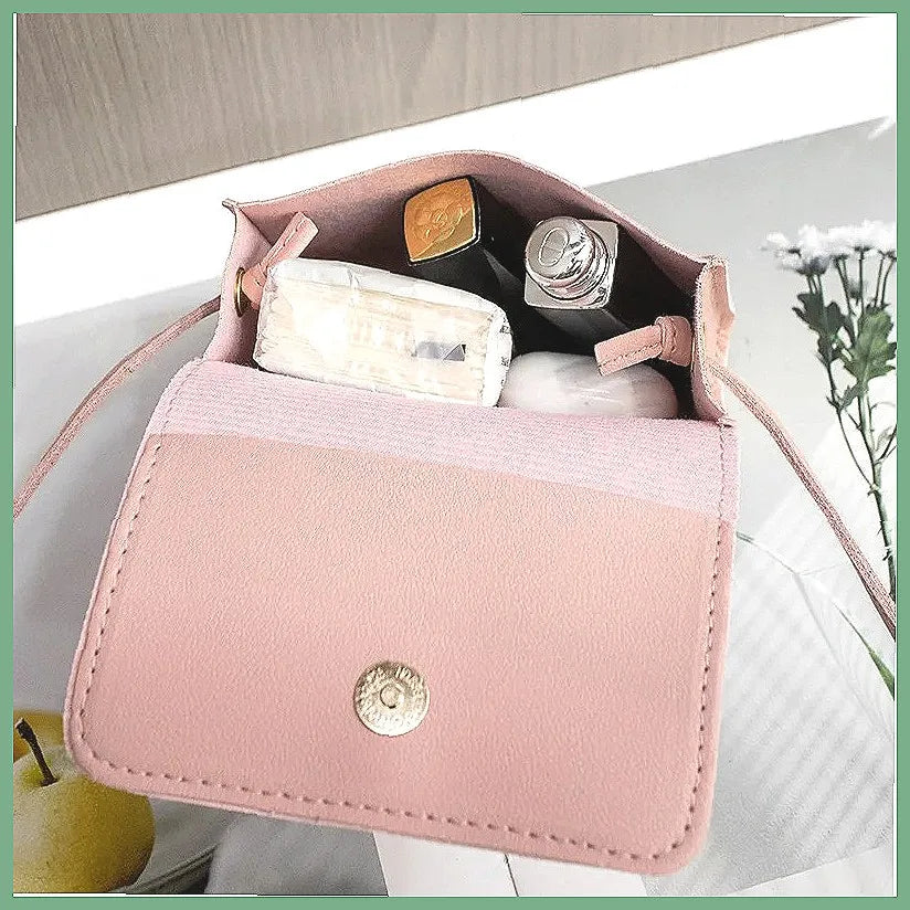 Kids Mini Handbag, Cute PU Shoulder Bag for Girls, Princess Coin Purse Wallet for Baby