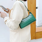 Retro Alligator Pattern Female Small Handbags and Purse Armpit  Shoulder Bags High Quality PU Leather Ladies Clutch Totes Bag