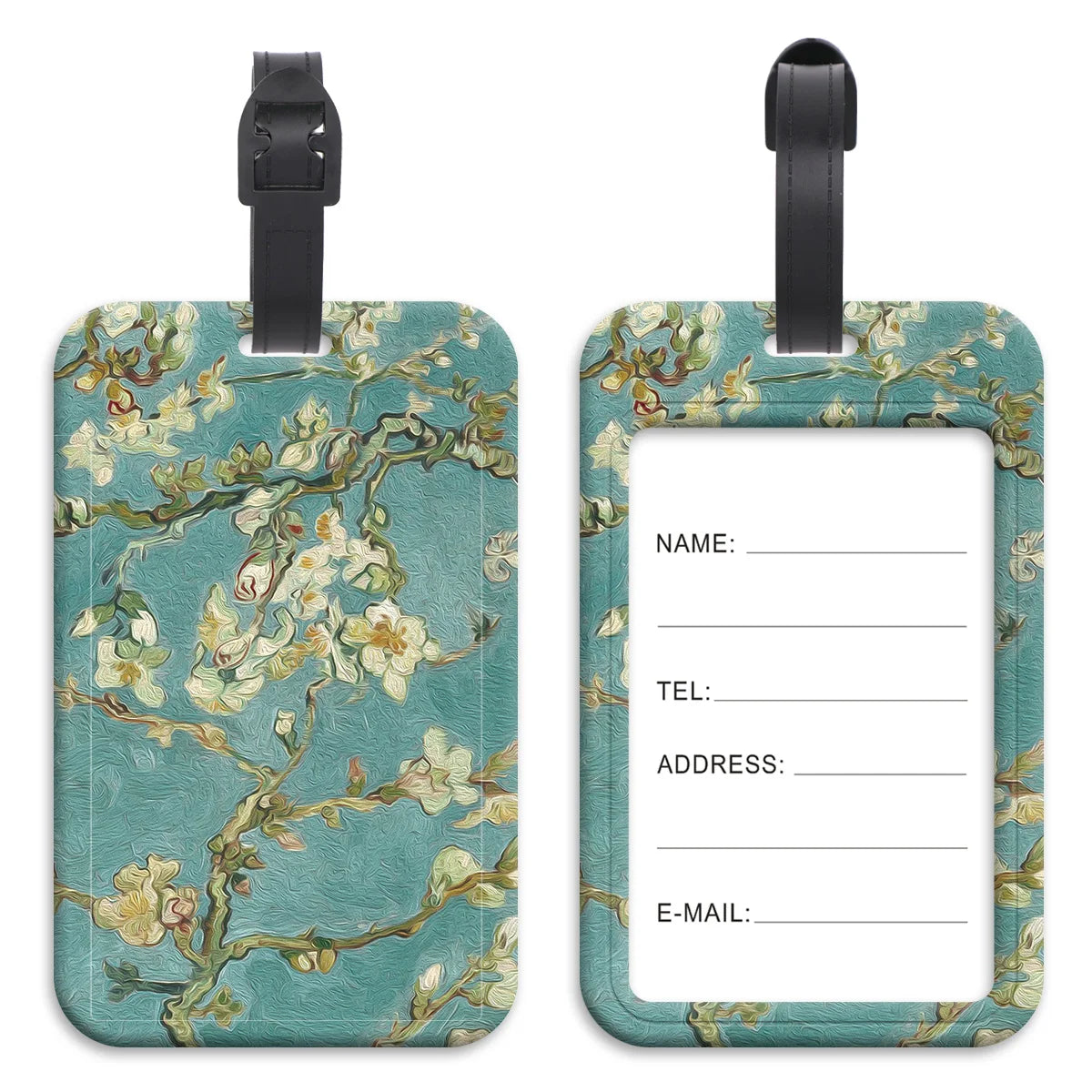 Oil Painting Plastics Baggage Tag Artistic Suitcase Backpack Anti-Lost Listing ID Card Holder Fashion Luggage Accessories Gifts
