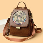 Luxury Women Genuine Leather Backpack Casual Ladies Shoulder Bag Fashion Large Capacity Travel Female Quality Cowhide Knapsack