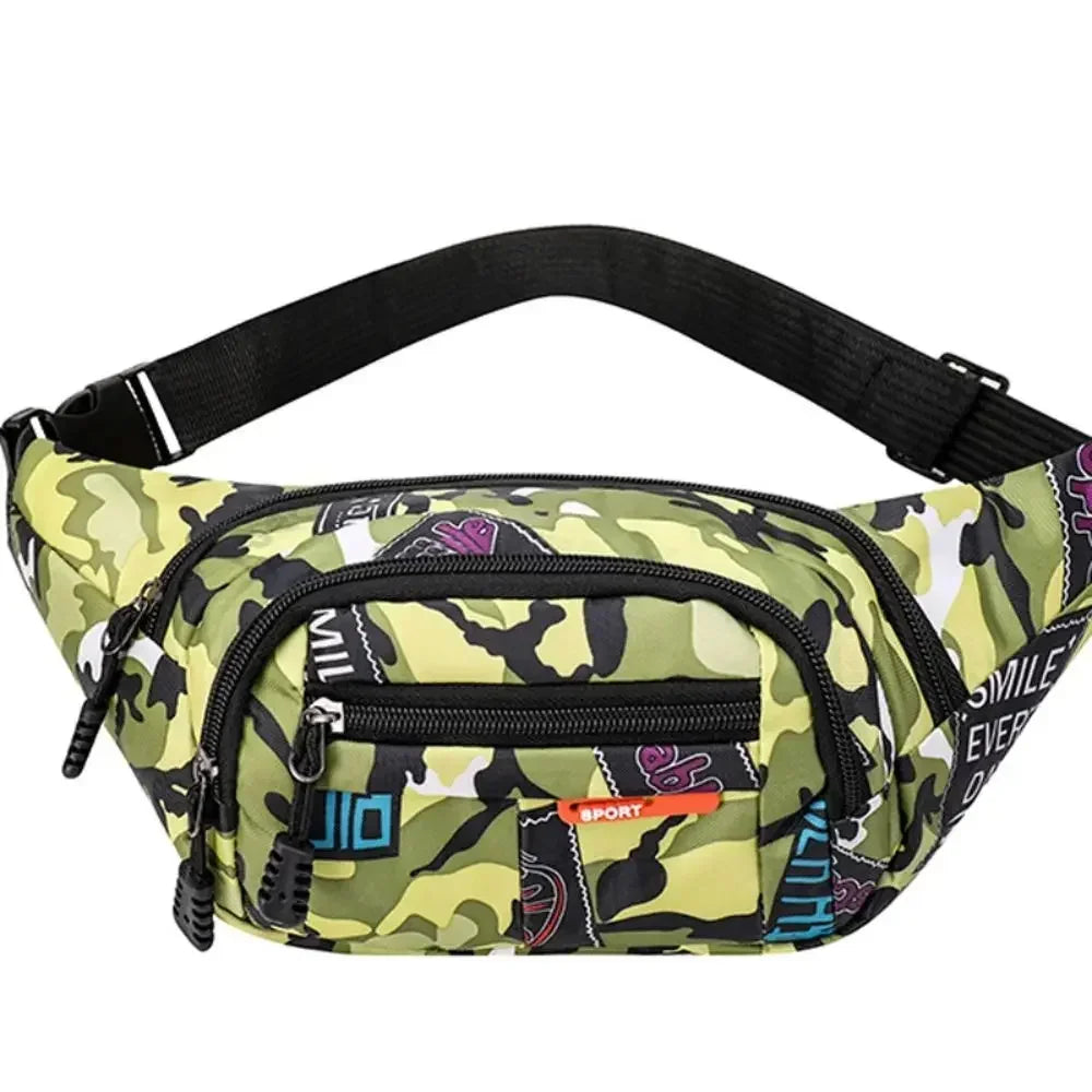 Waterproof Waist Bag Korean-style High-capacity Outdoor Sports Fanny Pouch Canvas Child Banana Bag for Girls Kids Bag