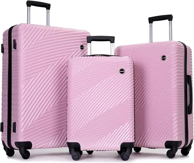 3-Piece Hardshell Lightweight Luggage Set with Spinner Wheels (20/24/28)