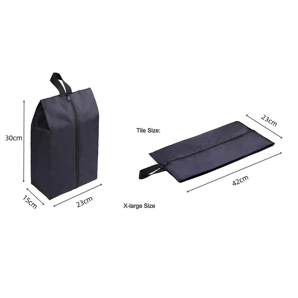 2 or 4 Pack: Portable Nylon Waterproof Shoe Storage Bags with Zipper Closure