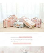 13/16/18 Inch Vintage Cosmetic Case Mini Carry-on Luggage Suitcase PU Lightweight Ready Bag Handbag Password Lock Makeup Box