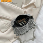 Bucket / Mini Crossbody Bag with Chain