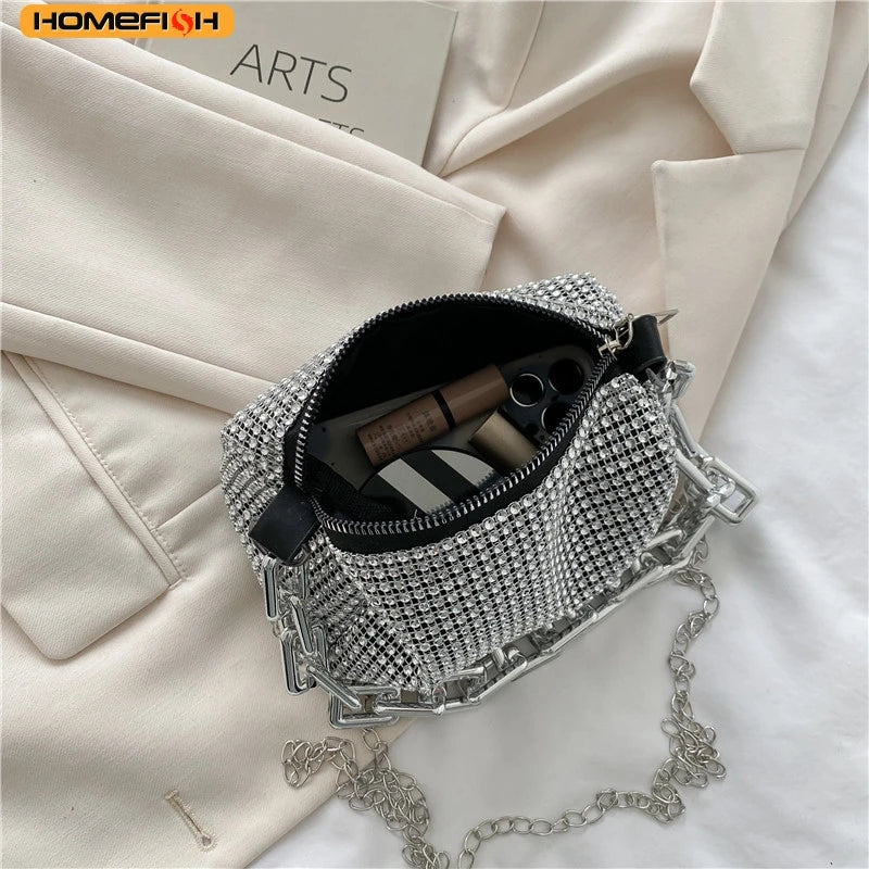 Bucket / Mini Crossbody Bag with Chain