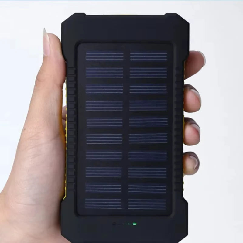 Lenovo 500000mAh Solar Power Bank Waterproof Outdoor Dual USB Ports Portable Solar Phone Charger Powerbank for Camping Travel