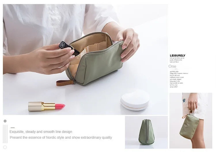 Portable Waterproof Women Makeup Bag Cosmetic Bag Coin Pouch Storage Bag Mini Lipstick Bag Small Bag Toiletry Bag Organizer Case