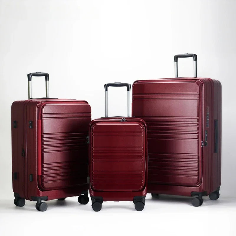 Large Capacity Travel Suitcase Rolling Luggage Suitcase Zipper Trolley Case Combination Lock Travel Suitcases with Wheels