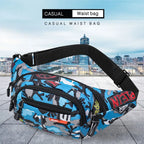 Waterproof Waist Bag Korean-style High-capacity Outdoor Sports Fanny Pouch Canvas Child Banana Bag for Girls Kids Bag