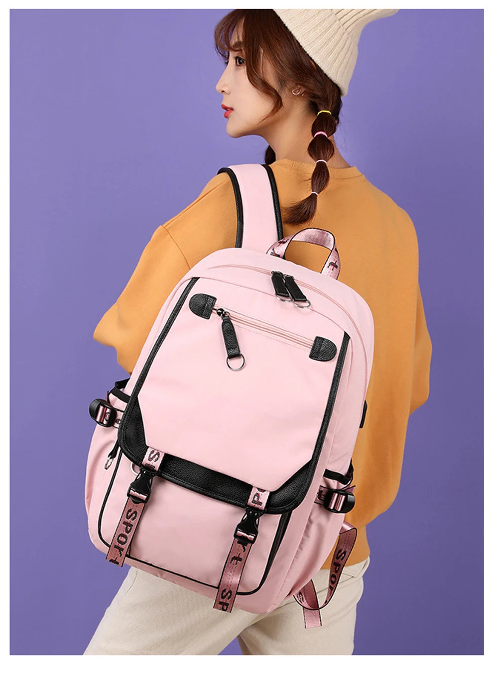Boba Axolotl Anime School Backpack for Teenage Girls Fashiona Back To School Bookbag Mochila Bookbag with Lunch Bags ,Pencil Bag