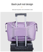 Universal Wheel Expandable Luggage Large Capacity Lightweight Travel Fitness Bag with Dry And Wet Separation Storage