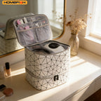 HOMEFISH Portable Double-layer Nail Polish Storage Bag Organizer Travel Essential Oil Storage Box Multi-function Storage Bag