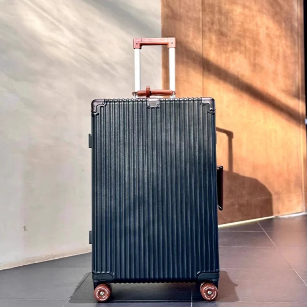 Suitcase Aluminum Frame with Colorful Silent Spinner Wheel TSA Lock Travel Trolley Case 20"Carry-on High-quality Rolling Luggage