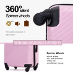 3-Piece Hardshell Lightweight Luggage Set with Spinner Wheels (20/24/28)