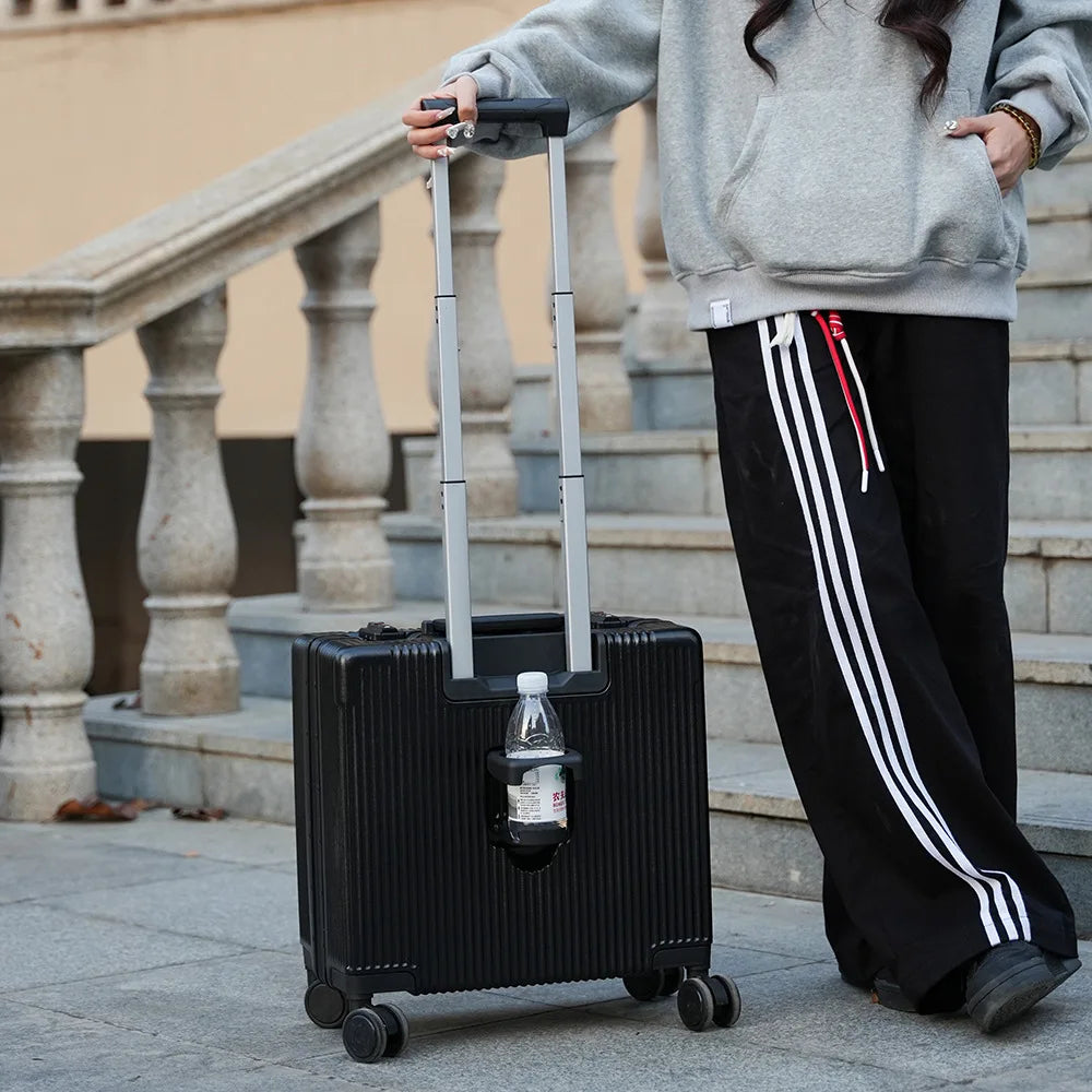 18 Inch Trolley Case Travel Suitcase Boarding Case Aluminum Frame Password Box Suitcase Universal Wheel Rolling Luggage Bag