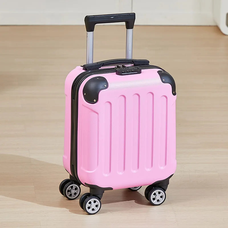 14 inch suitcase with phone holder for easy carrying during travel 360 degree roller suitcase for business purposes suitcase