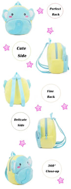 Kawaii 3D Cartoon Animal Kids Backpack Plush Mini Kindergarten Schoolbag Soft Stuffed Travel Backpack Birthday Gift