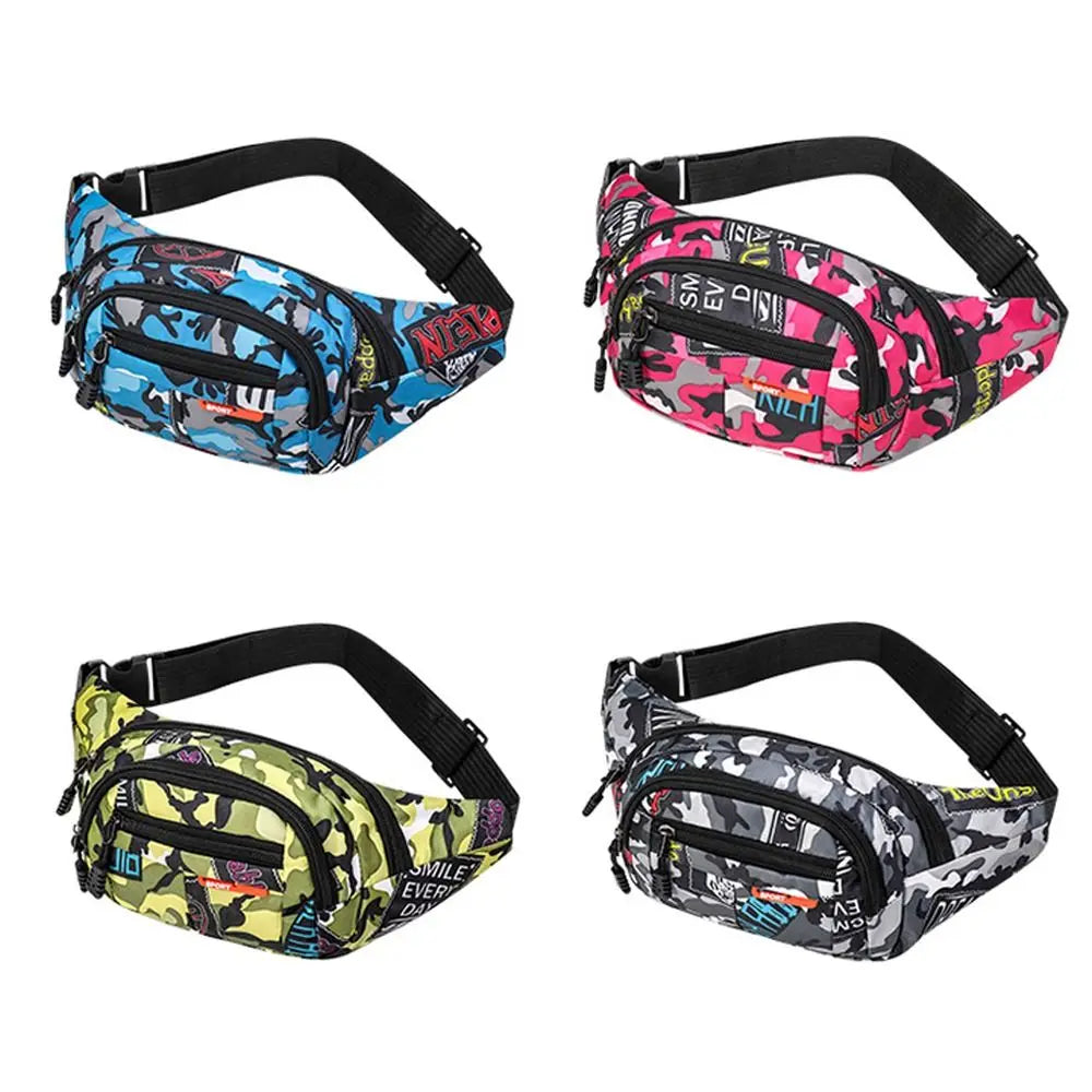 Waterproof Waist Bag Korean-style High-capacity Outdoor Sports Fanny Pouch Canvas Child Banana Bag for Girls Kids Bag