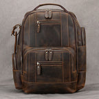 Newsbirds men's leather backpack retro luxury fashion style bagpack travel bag backpack school bag for man leather daypack men