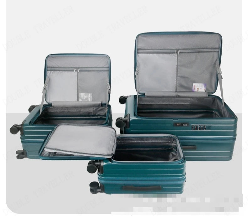 Large Capacity Travel Suitcase Rolling Luggage Suitcase Zipper Trolley Case Combination Lock Travel Suitcases with Wheels