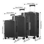Roshanda 3-Piece Luggage Set Suitcase set 20 "24" 28 "ABS hard shell travel luggage set 4 Universal Swivel quiet Wheels