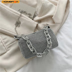 Bucket / Mini Crossbody Bag with Chain