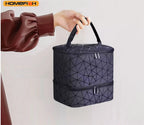 HOMEFISH Portable Double-layer Nail Polish Storage Bag Organizer Travel Essential Oil Storage Box Multi-function Storage Bag
