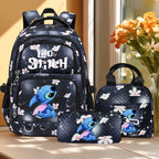 Stitch Large Capacity Backpack Daypack Lightweight Schoolbag Casual Travel Knapsack for Women Girls Pen Lunch Bags