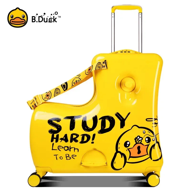 Travel kids luggage cartoon Riding trolley case children's riding suitcase can sit and ride rolling luggage gift travel bags