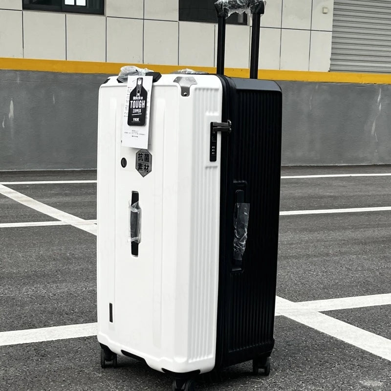 Rectangular Suitcase Large Size Lightweight Rolling Luggage Travel Bag with Five Wheels PC Trolley Case Anti-Fall Unisex