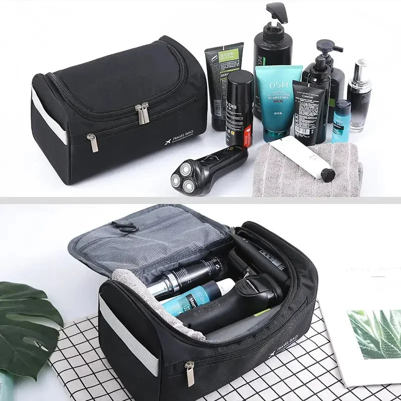 Leather Toiletry Bag for Men Women Dopp Kit Mens Hanging Toiletry Bag Travel Toiletry Bag for Traveling Large Cosmetic Bag for T