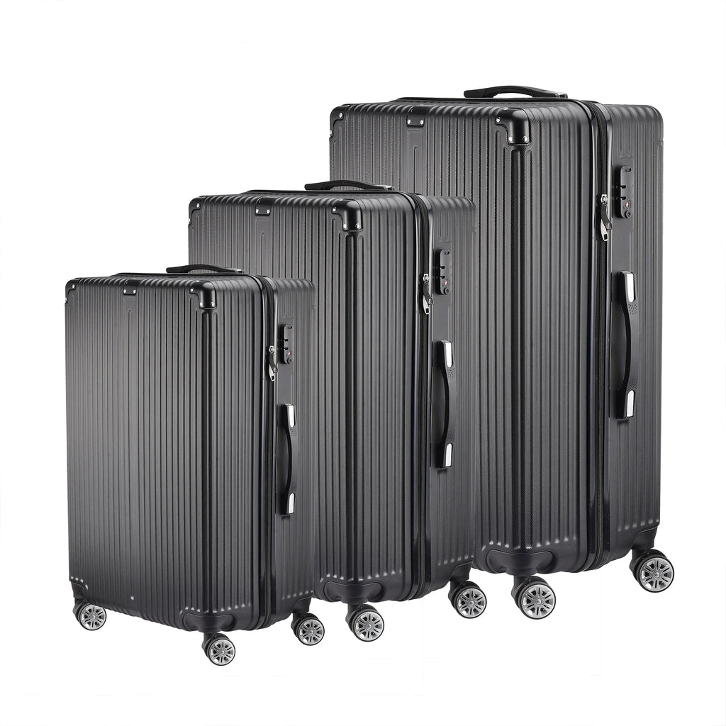 Roshanda 3-Piece Luggage Set Suitcase set 20 "24" 28 "ABS hard shell travel luggage set 4 Universal Swivel quiet Wheels