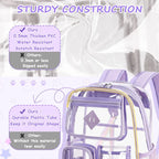 New Transparent Backpack PVC Large Capacity Backpack Waterproof Backpack Outdoor Fitness Sports Visual Backpack Schoolbag