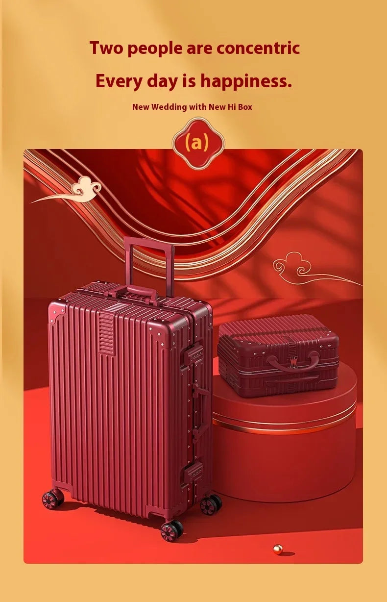 Suitcase Travel Suitcase Fashion Enterprise Suitcase Compact 20-28-inch Lightweight Carrier Roller Suitcase Makeup Box Set