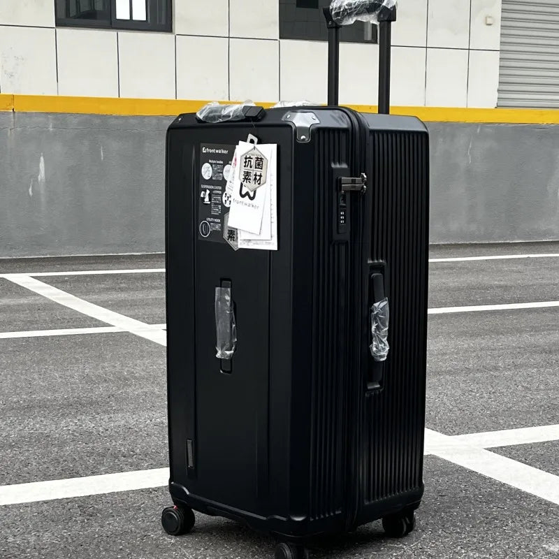 Rectangular Suitcase Large Size Lightweight Rolling Luggage Travel Bag with Five Wheels PC Trolley Case Anti-Fall Unisex