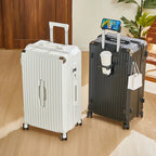 Luggage 20 inch |Cup Holder/Waterproof multifunctional Suitcase Hand Carry Large Capacity Universal Wheel Simple Suitcase