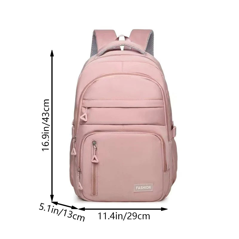 Neutral brand men's and women's school backpacks are suitable for traveling students and feature multiple layers of pockets.