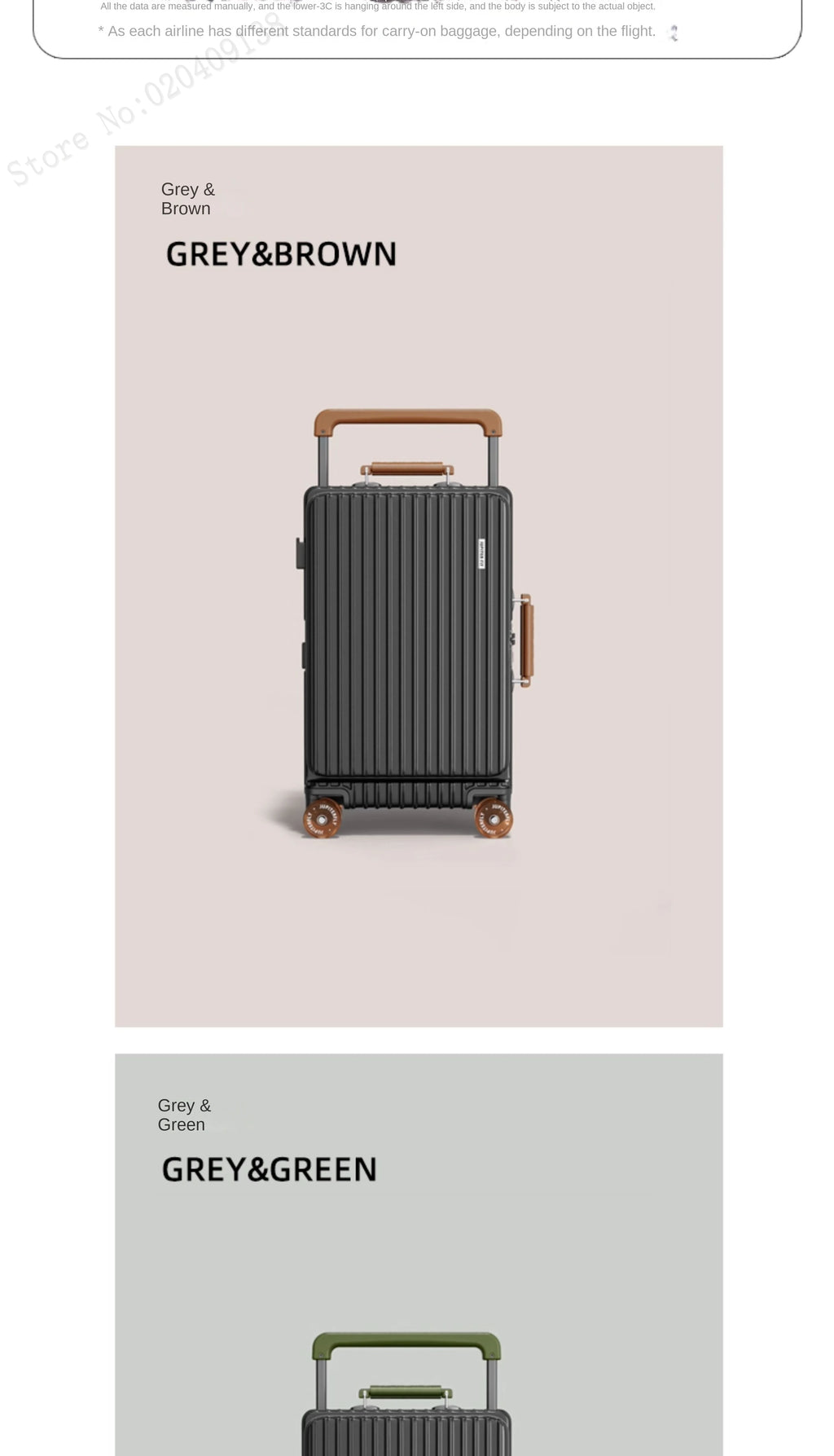New Luggage 20 inch Carry-on Suitcase Side Opening Travel Suitcase Aluminum Frame Trolley Case 30 inch Large Capacity Luggage