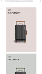 New Luggage 20 inch Carry-on Suitcase Side Opening Travel Suitcase Aluminum Frame Trolley Case 30 inch Large Capacity Luggage