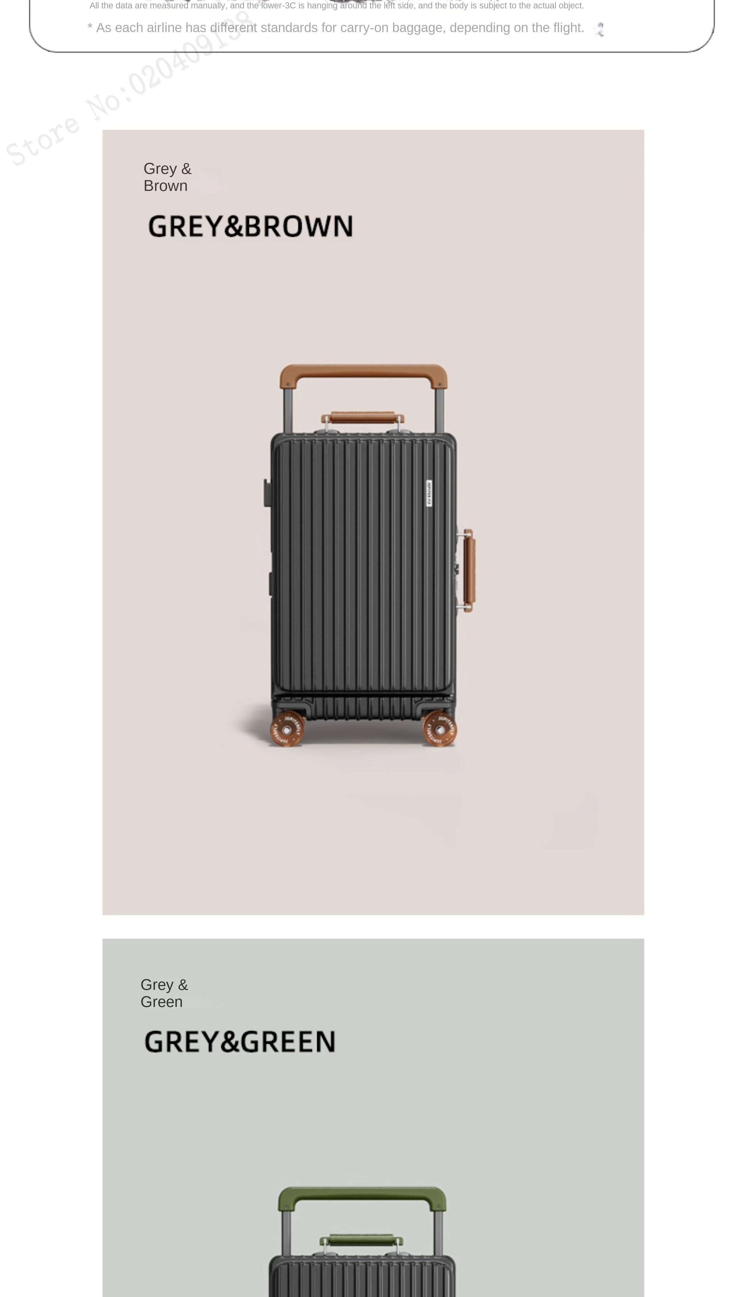 New Luggage 20 inch Carry-on Suitcase Side Opening Travel Suitcase Aluminum Frame Trolley Case 30 inch Large Capacity Luggage
