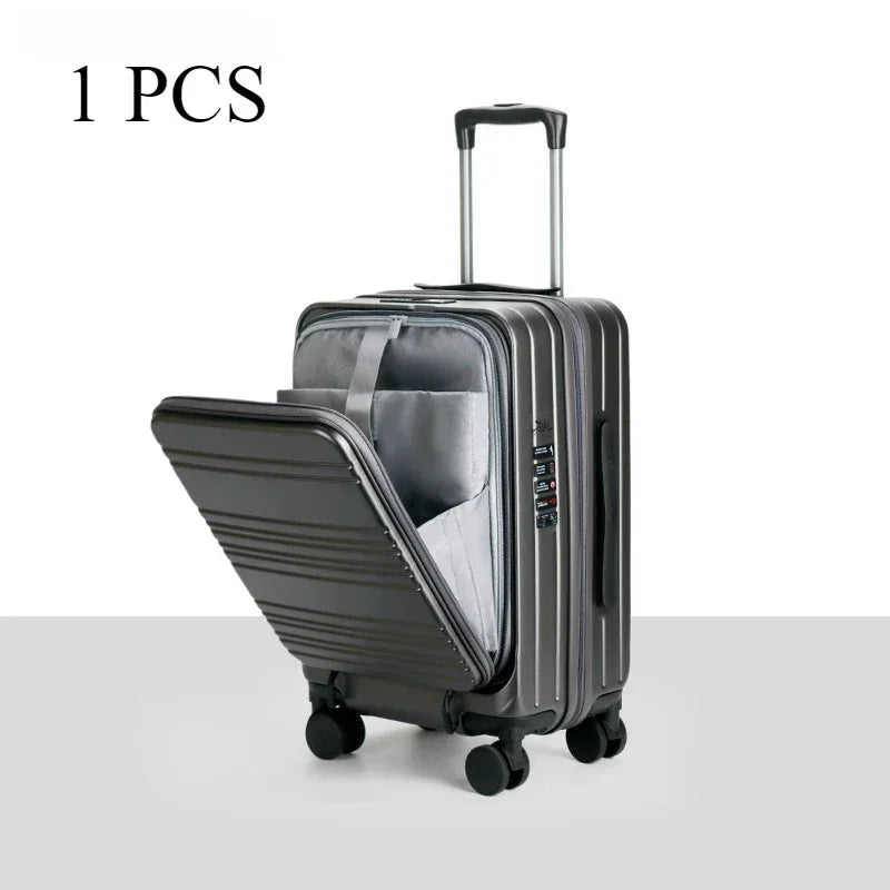 Large Capacity Travel Suitcase Rolling Luggage Suitcase Zipper Trolley Case Combination Lock Travel Suitcases with Wheels