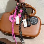 Hand-Woven Fitness Keychain Mini Dumbbell Anti-Lost Gym Lover Key chain DIY Trinket Nylon Rope Pendant Fitness Enthusiast