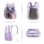 New Transparent Backpack PVC Large Capacity Backpack Waterproof Backpack Outdoor Fitness Sports Visual Backpack Schoolbag