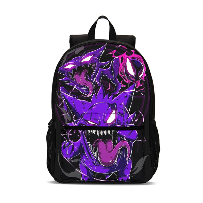 Cartoon G-Gengars Backpack Schoolbag Boys Girls Camping Backpack Lightening Zipper Anime Rucksack for Boys Girls Best Gift